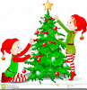 Elves Decorating Clipart Image