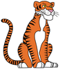 Singing Tiger Clipart Image