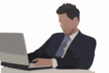 Man On Computer Clip Art