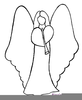 Angel Black And White Clipart Image
