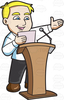 Podium Speaker Clipart Image