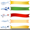 Plane Pulling Banner Clipart Image