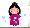 Japanese Kimono Clipart Image