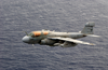 An Ea-6b Prowler Assigned To The Black Ravens Of Electronic Attack Squadron One Thirty Five (vaq-135) Flies Over The Western Pacific Ocean Image