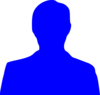 Blue Man Silhouette Clip Art