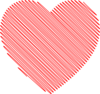 Scribbled Red Heart Clip Art