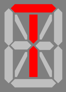 Segment Display T Clip Art