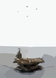 Aircraft Assigned To Carrier Air Wing Eight (cvw-8) Fly In Diamond Formation Over The Nuclear Powered Aircraft Carrier Uss Theodore Roosevelt (cvn 71). Clip Art