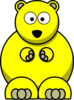 Yellow Bear Kids Clip Art