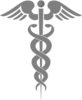 Gray Caduceus Clip Art