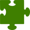 Green Puzzle Piece 2 Clip Art