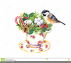 Tea At Christmas Clipart Image