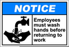 Employees Must Wash Hands Clipart Image