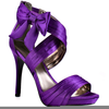 Purple High Heels Clipart Image