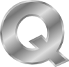Effect Letters Alphabet Silver Q Clip Art