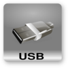 Square Usb Text Grey Clip Art