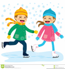 Girl Ice Skater Clipart Image