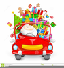 Santa Driving Car Clipart Image