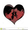 Lovers Kissing Clipart Image