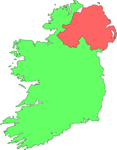 Ireland Contour Map Clip Art