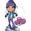 Funky Hair Clipart Image