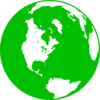 Green And White Globe Clip Art