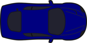 Red Car - Top View Clip Art