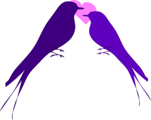 Birds On A Branch Scroll Clip Art