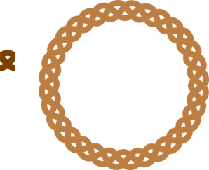 Brown Circle Frame Braid Clip Art