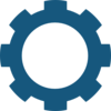 Blue Cog Clip Art