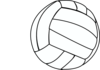 Volleyball-thin Clip Art