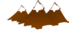 Three Mountain Peaks Clip Art