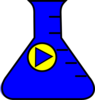 Flask Erlenmeyer Start Blue Clip Art