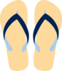 Yellow Flipflops Clip Art