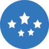 Medium Blue Stars Clip Art