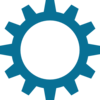 High Resolution Gear Blue Clip Art