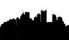 Pittsburgh Skyline Silhouette Dpi Clip Art