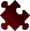 Puzzle Gradient Red-black Clip Art