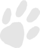 Light Gray Paw Clip Art