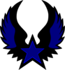 Navy Blue Star Emblem 2.0 Clip Art