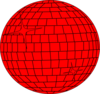 Red Disco Ball Clip Art