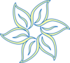 Yellow Blue Flower Clip Art