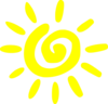 Doodle Sun Yellow Clip Art