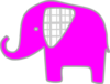 Pink Gray Elephant Clip Art