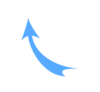 Curved-arrow-ltblue Clip Art