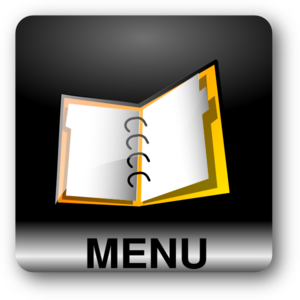 Square Menu Text Black Clip Art