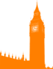 Orange Big Ben Clip Art