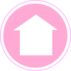 Light Pink Home Icon Clip Art