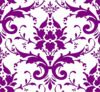 Magenta Damask Clip Art