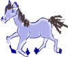 Purple Horse Running Clip Art